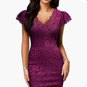 Purple lace dress